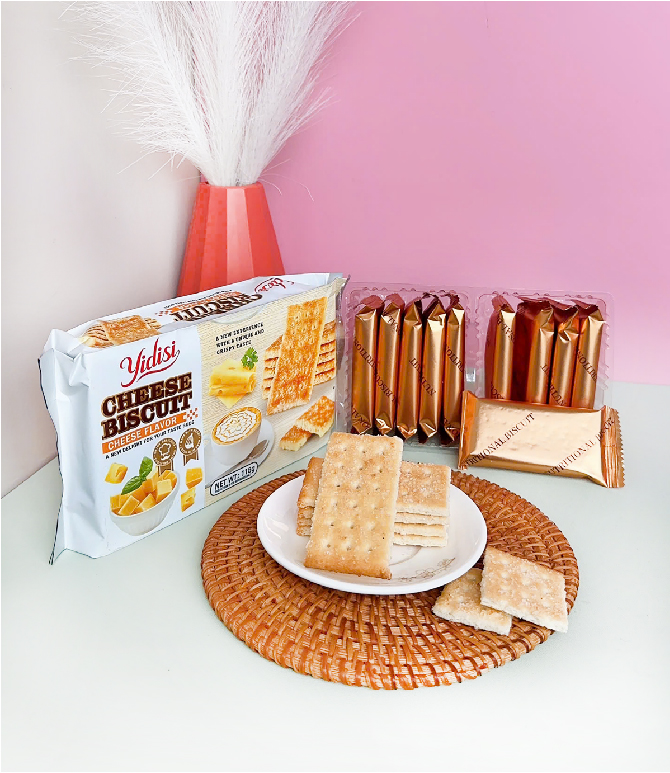 Bánh quy giòn phô mai sữa Yidisi 118g x 36 túi