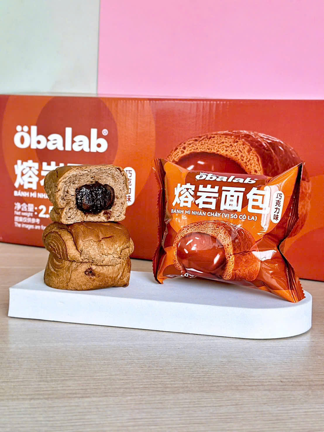 BÁNH MÌ NHÂN CHẢY VỊ SOCOLA 60G X 40 CÁI