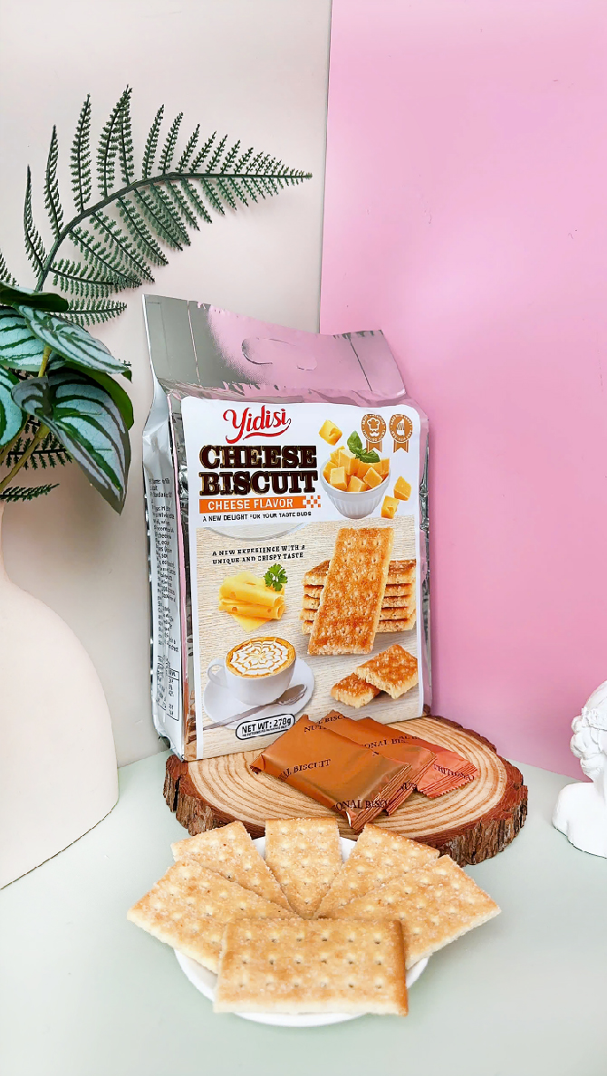 Bánh quy giòn phô mai sữa Yidisi 278g x 24 túi