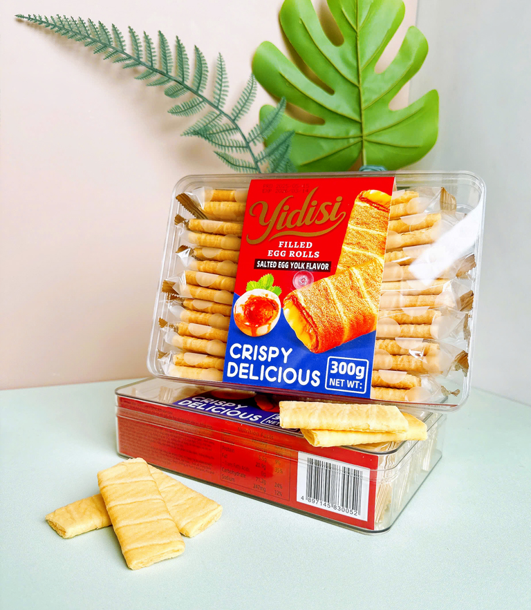 Bánh trứng cuộn vị trứng muối mặn (300g)