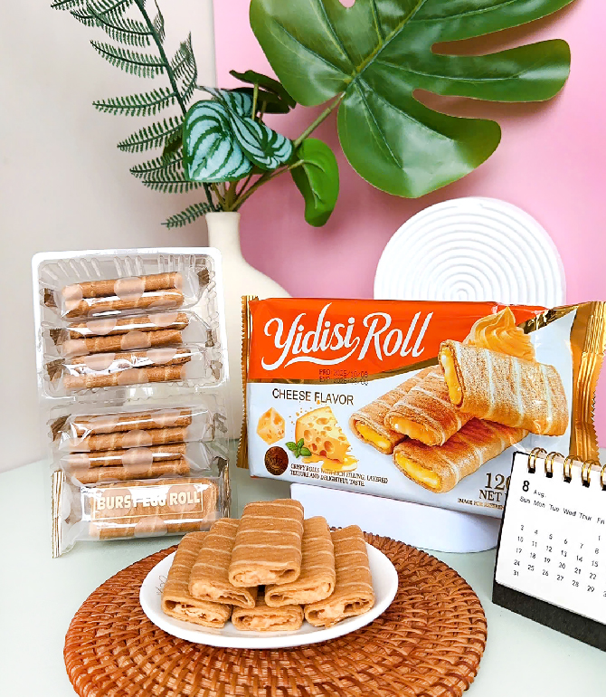 Bánh trứng cuộn vị phô mai Yidisi 120g x 36 túi